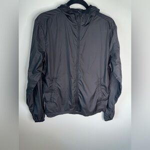 H&M Men's Black Zip-Up Windbreaker Jacket